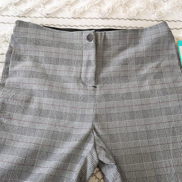 NWT Violets & Roses Slim Straight Plaid Trousers - Size 8 - Picture 2 of 7